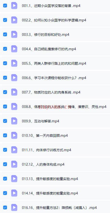 伏泓霖（网名伏羲后人)《能量的奥秘（修行进阶）》40集视频+音频