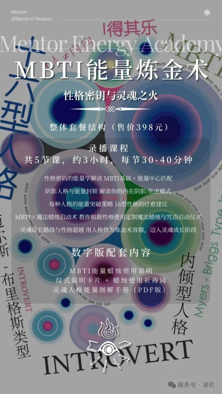 Mialnu满舵学院25年《性格密钥与灵魂之火:MBTI能量炼金术》