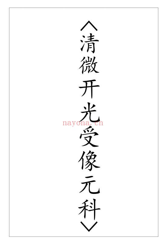 《正一请箓受像开光元科》《正一清微开光受像元科》12+11页，2册电子版