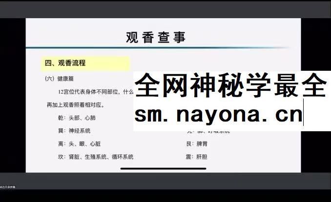 羿卓观香视频课程