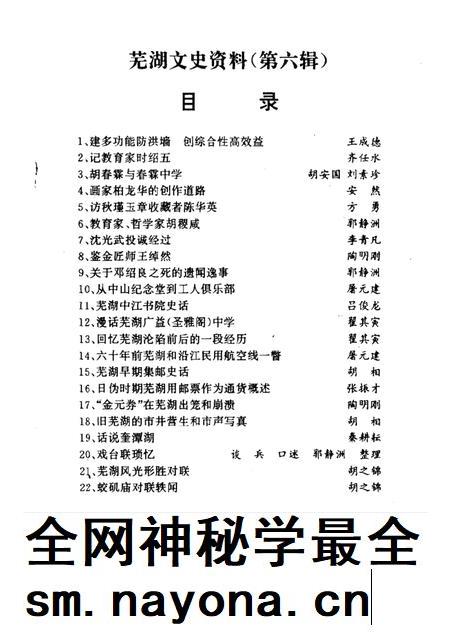 芜湖文史资料 第6辑.pdf电子版_安徽省志插图1 芜湖文史资料 第6辑.pdf电子版_安徽省志插图1