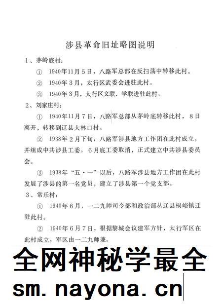 涉县革命旧址分布略图.pdf电子版_河北省志插图5 涉县革命旧址分布略图.pdf电子版_河北省志插图5
