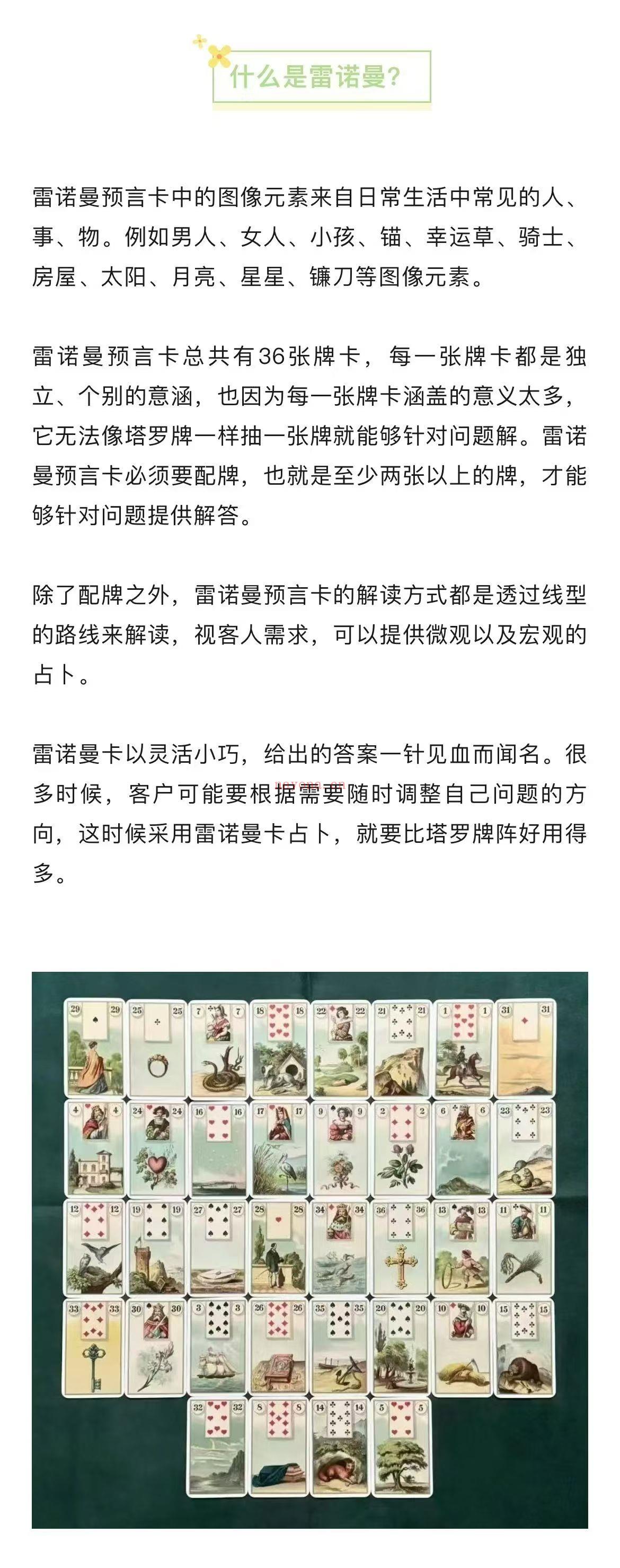 【雷诺曼】雷诺曼全阶课程:从新手小白变解读高手