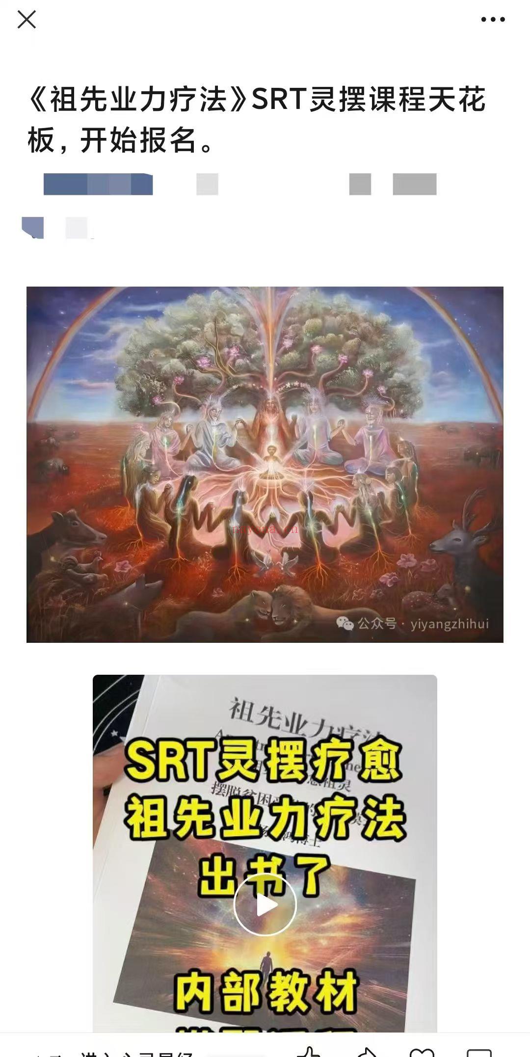 重磅推荐SRT灵摆天花板级别课程!!《祖先业力疗法》