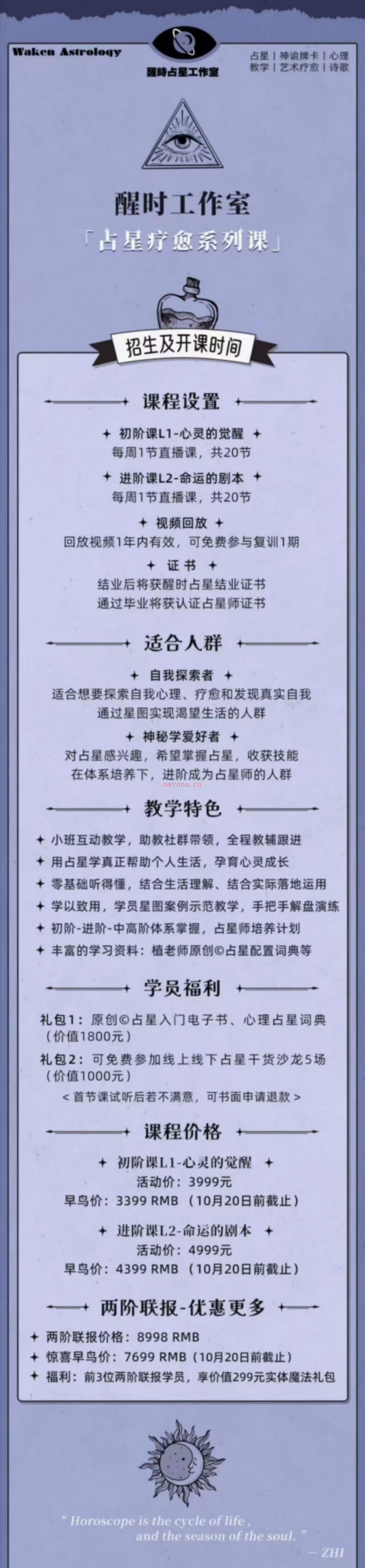 2025年新课 醒时占星