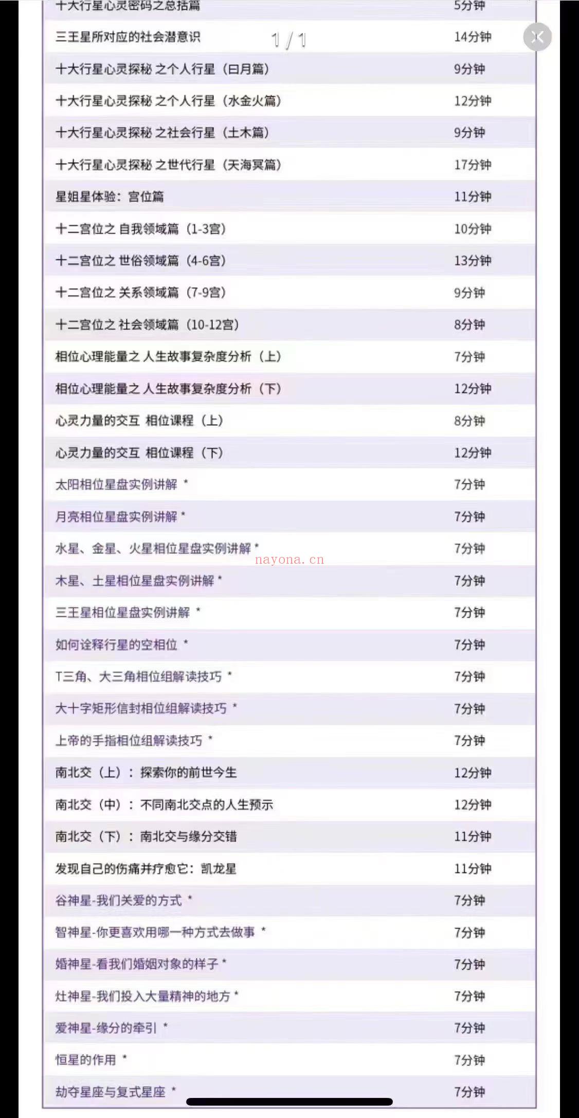 【占星课程】心理星图金牌必修课