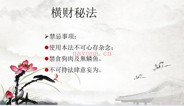 法泓《北传茅山玄真法教偏财秘法》横天借财秘法 音频+课件