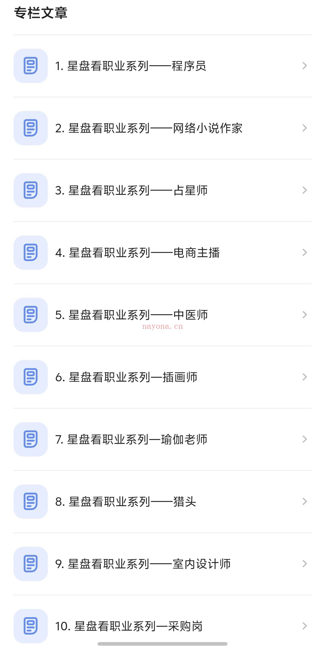 星盘看职业系列 