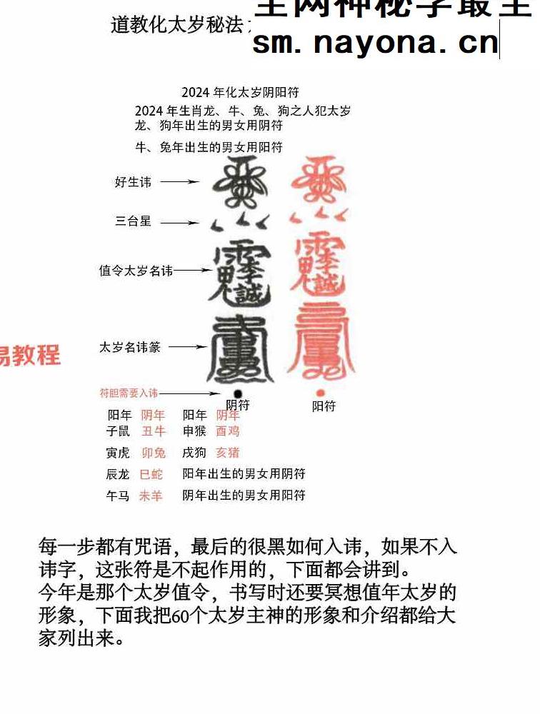 道教化太岁秘法六十甲子阴阳符.pdf 现代64页 百度云免费下载！