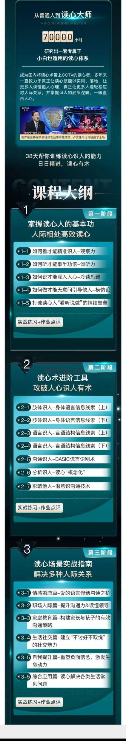 卢文建《38天读心识人训练营 一眼识人 一秒读心》50集视频