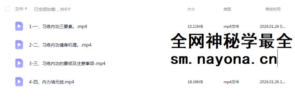 丹田内劲练习4集