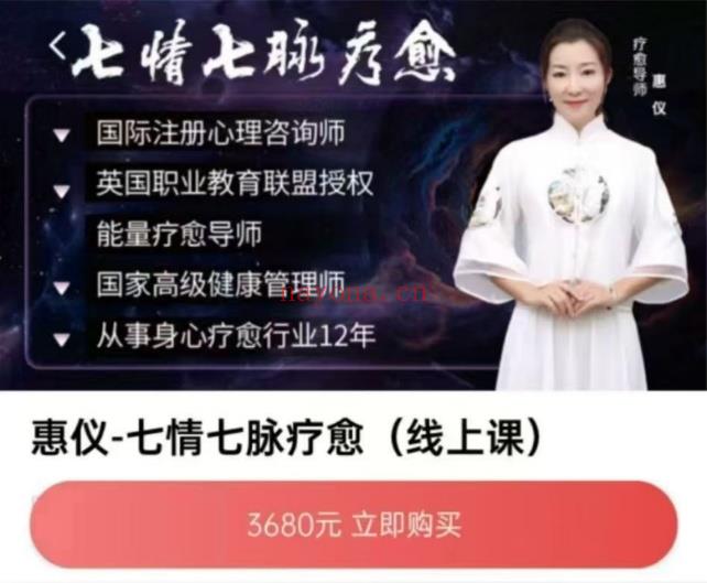 【疗愈课程】惠仪老师 2025年 七情七脉疗愈