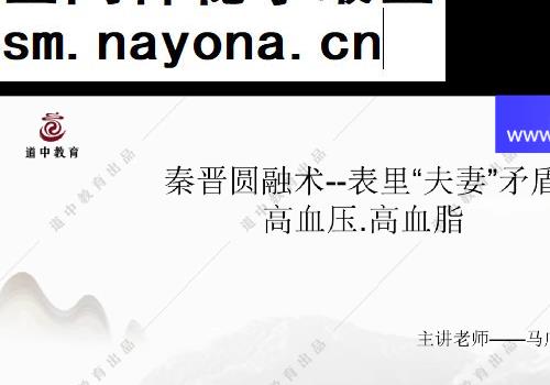 马广秋秦晋圆融术治疗男女科疑难及常见病视频课程12集