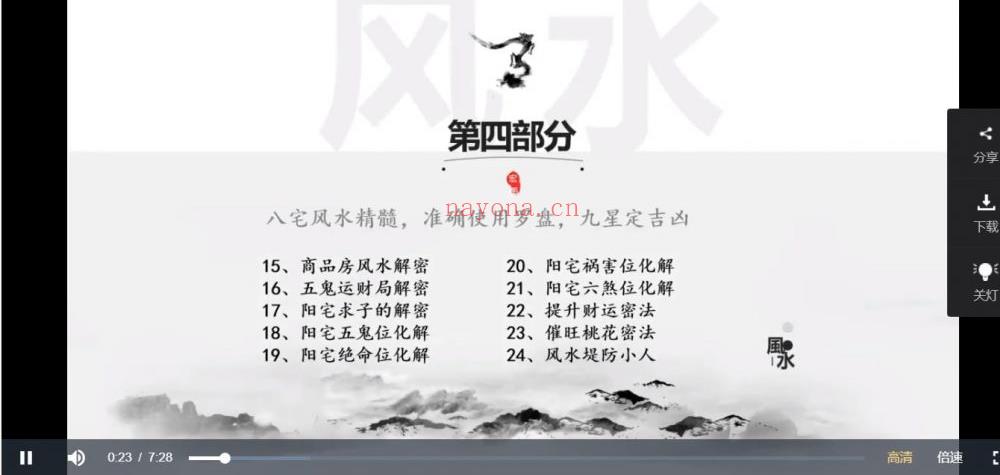 宏图最牛八宅风水秘术课程视频41集 高端法本