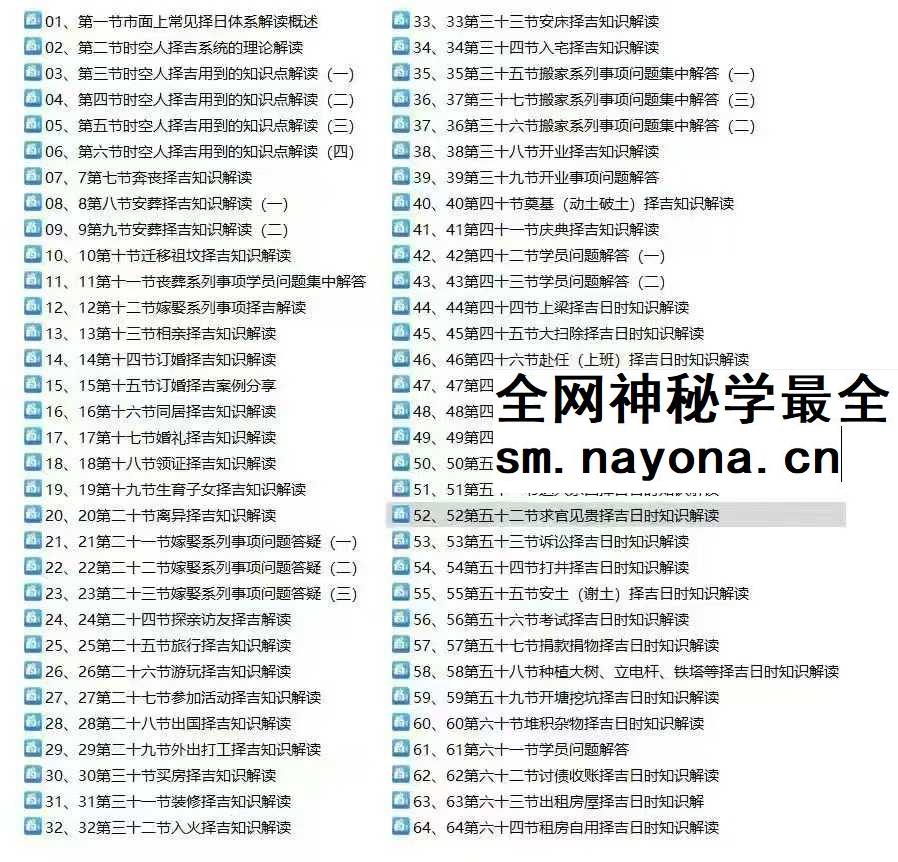 【如是禅说】彭洺谦《择吉日吉时》64集