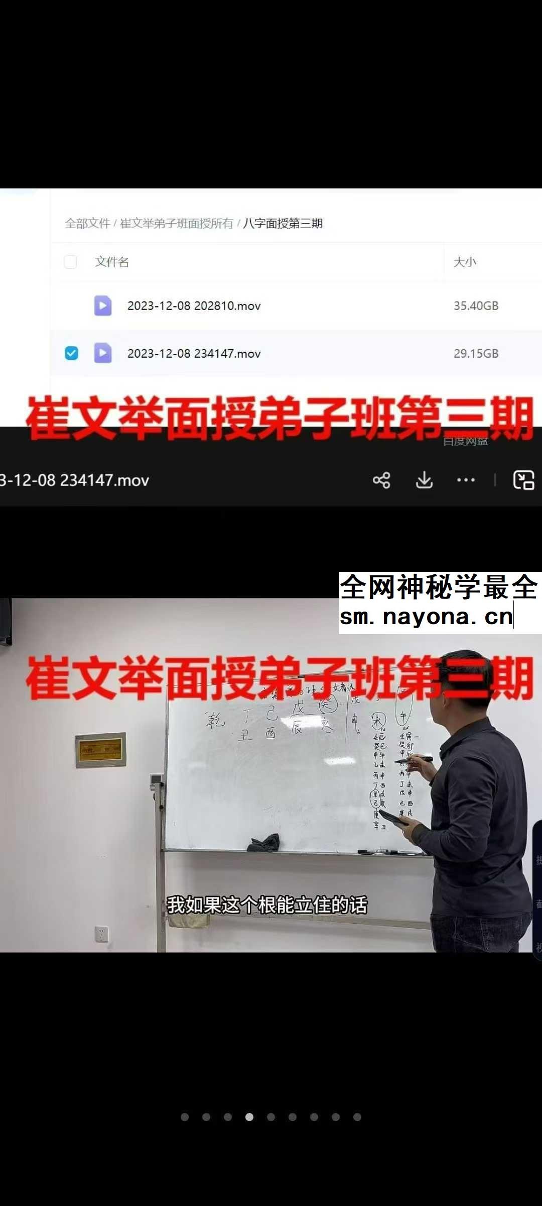 崔文举2023年崔氏盲派面授弟子班1-8期视频合集