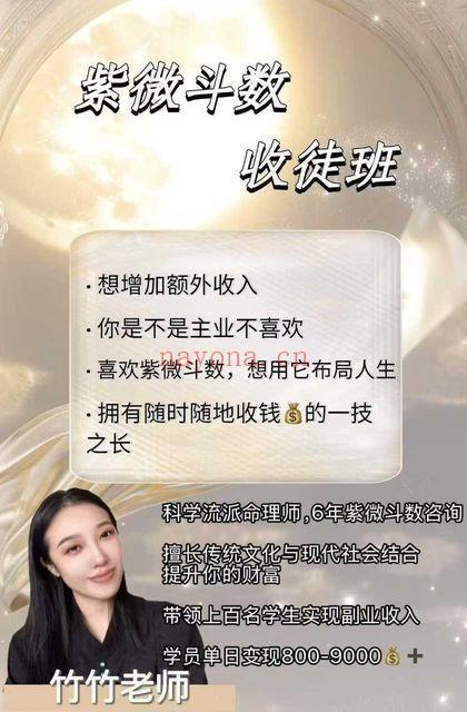 旺旺屋竹竹老师《紫微斗数收徒班完整版》56集视频