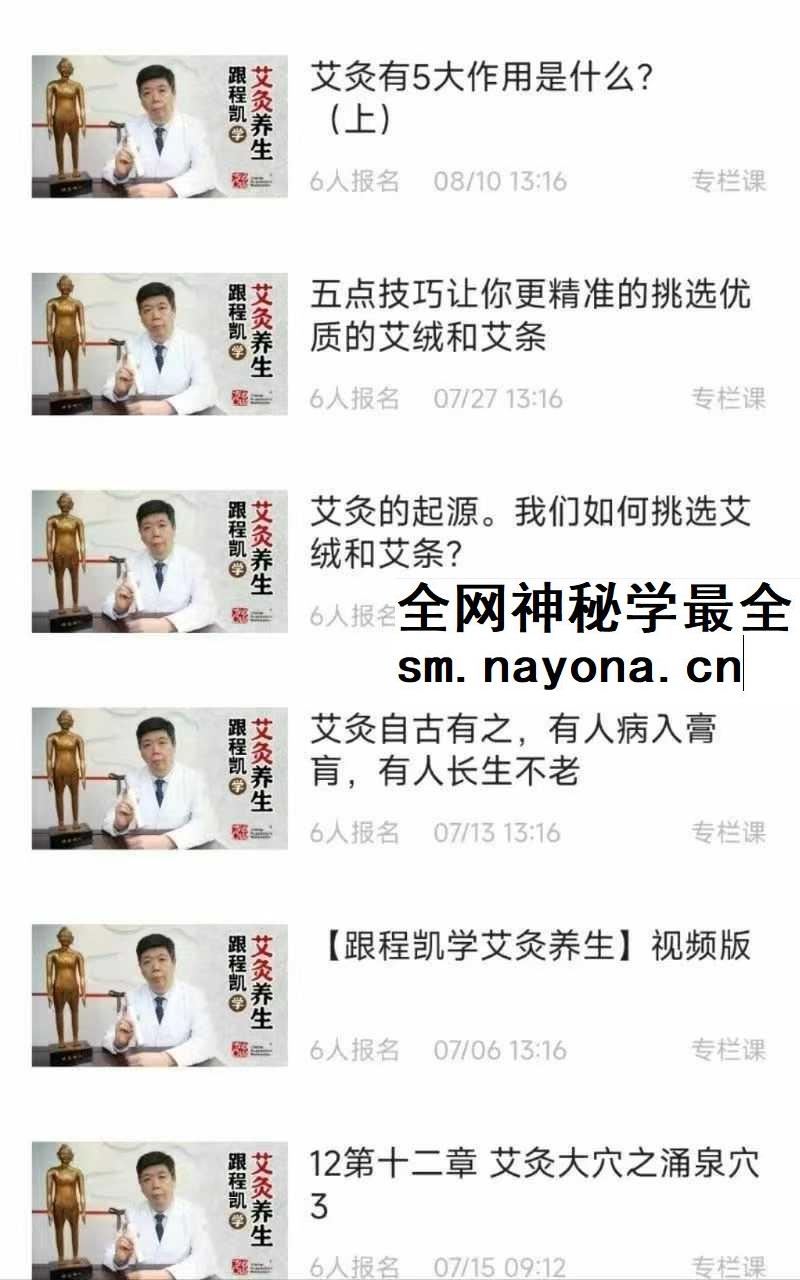 跟程凯学艾灸养生30集