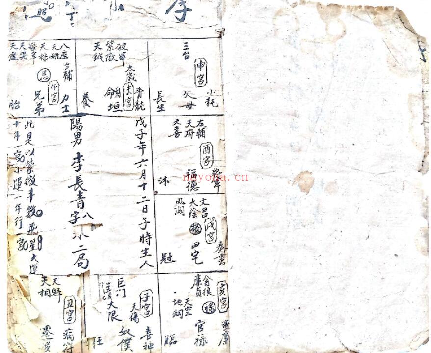 八字命理古籍《八字本》八字书 80页双页版(有破损残缺) 八字命理 第2张-古籍汇典 八字命理古籍《八字本》八字书 80页双页版(有破损残缺) 八字命理 第2张