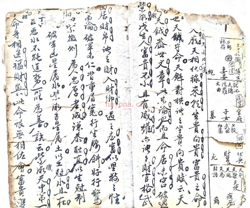 八字命理古籍《八字本》八字书 80页双页版(有破损残缺) 八字命理 第3张-古籍汇典 八字命理古籍《八字本》八字书 80页双页版(有破损残缺) 八字命理 第3张