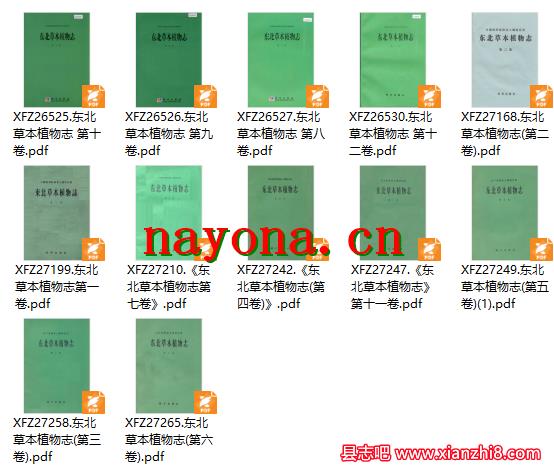 东北草本植物志（12卷）_1958年-2005年版_