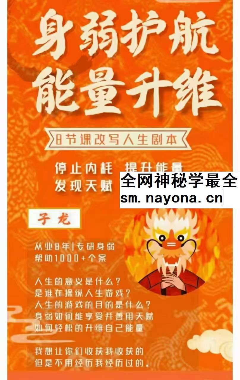 【身弱护航】利事龙 能量升维八节课按下改变人生的启动键8集视频