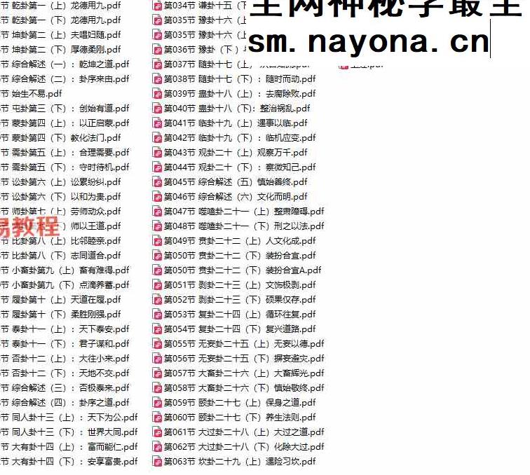 易经完全通（基础班+初级班+中级班+高级班）（108集视频+笔记pdf）