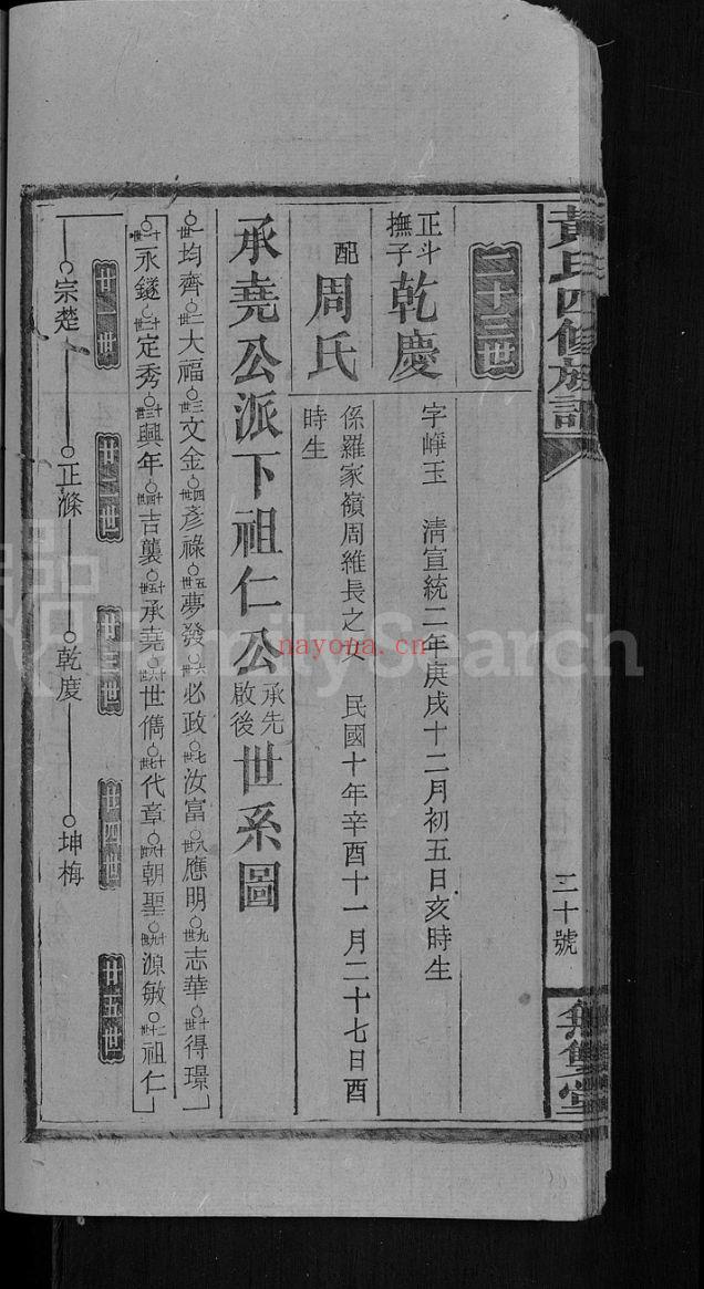 黄氏四修族谱(犹他州藏湖南省图书馆藏本)共39册