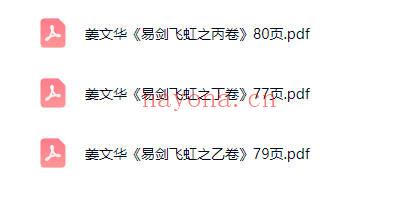 姜文华《易剑飞虹之丙丁乙卷》3本.共200多页 PDF电子版