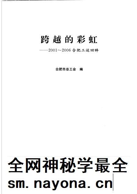 2006版跨越的彩虹  2001-2006合肥工运回眸.pdf电子版_安徽省志插图1