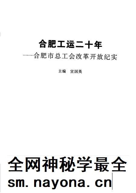 2000版合肥工运二十年  合肥市总工会改革开放纪实.pdf电子版_安徽省志插图1