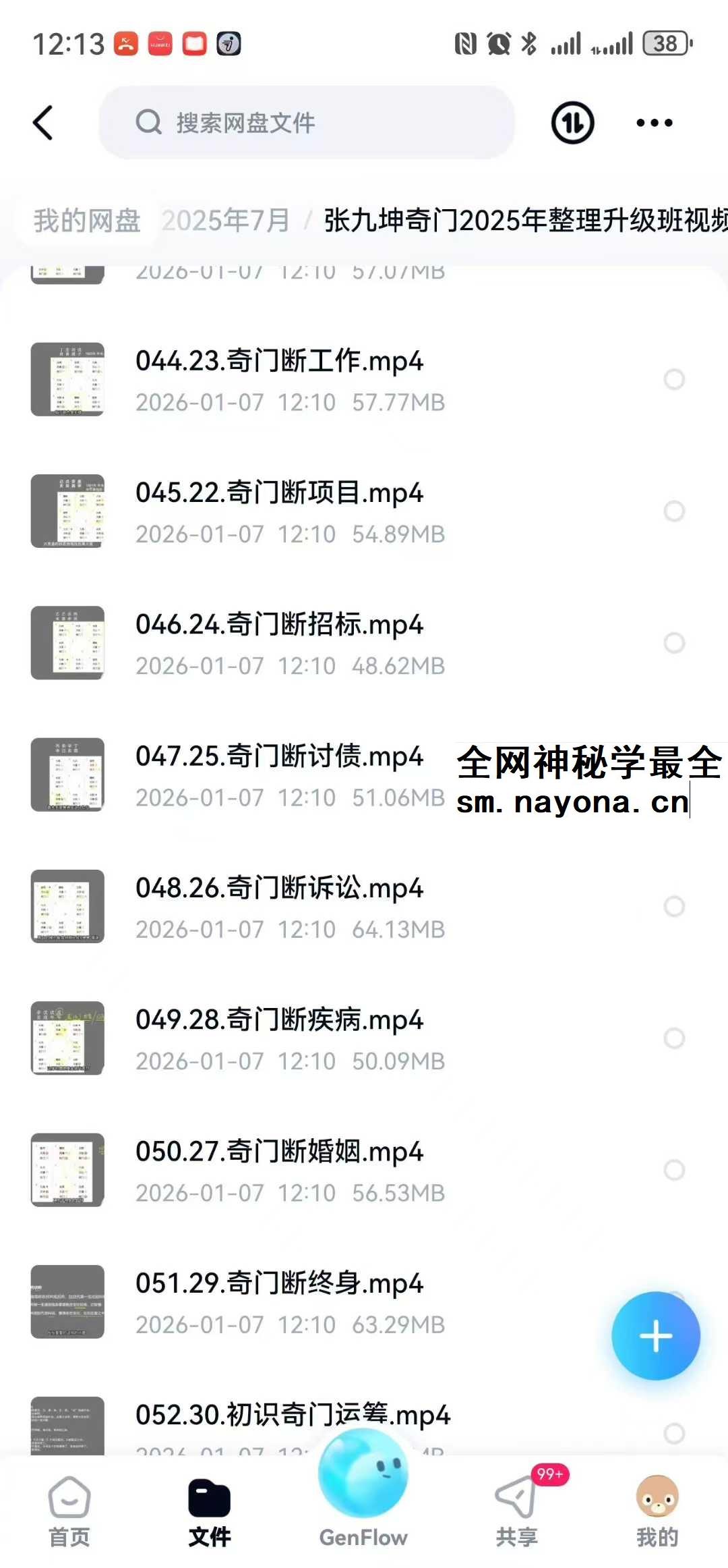 张九坤奇门2025年整理升级班37集视频+电子资料