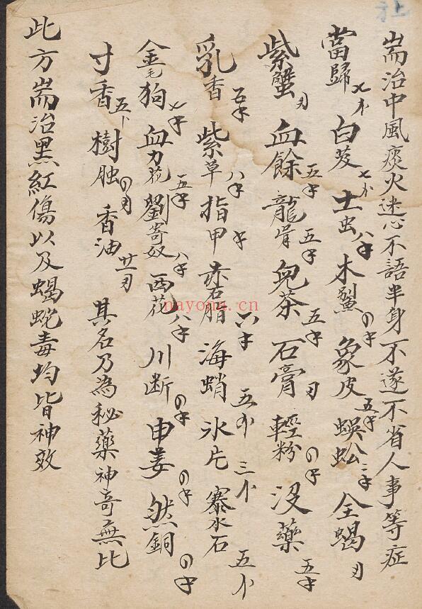 中医方书《邵氏杂选配本》50页 中医 第4张