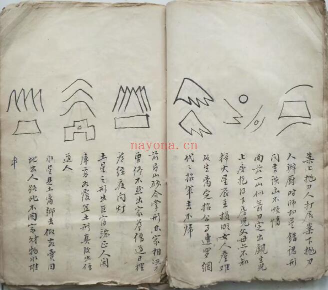风水古籍《董氏砂法》55页双页版（前6页有破损） 国学古籍 第4张
