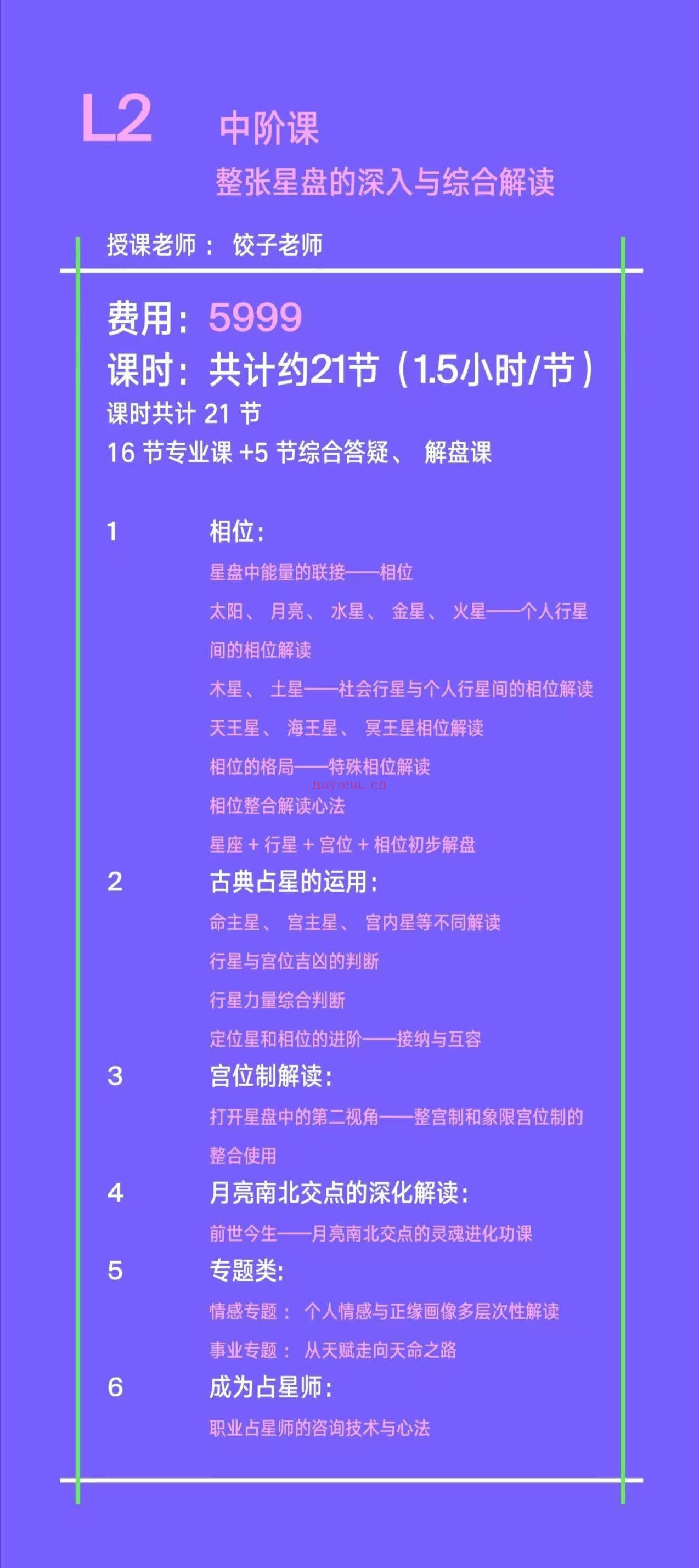 【占星课程】周一不打烊最新占星课程来了,L1+L2两套课程