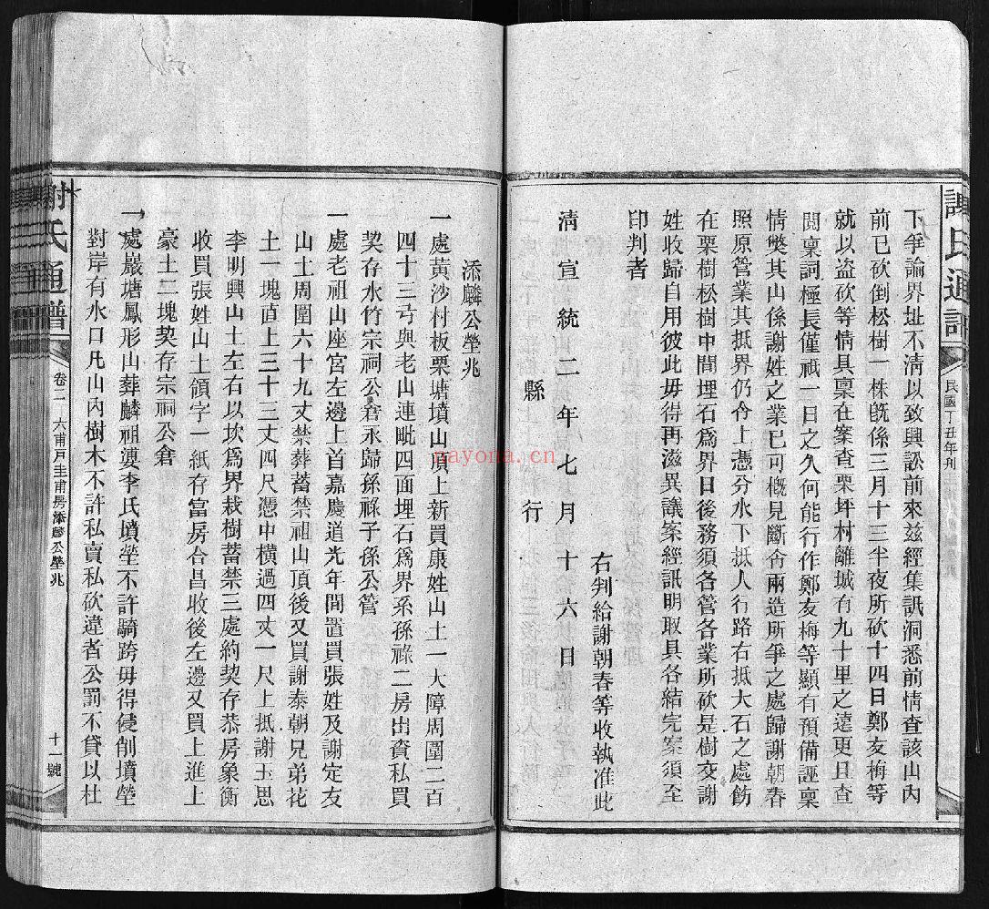 谢氏通谱 （犹他州藏湖南省图书馆藏本）共45册