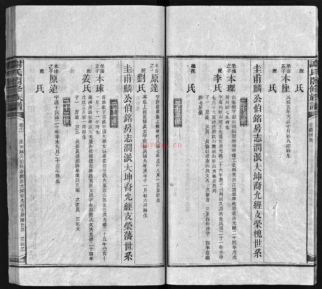谢氏通谱 （犹他州藏湖南省图书馆藏本）共45册