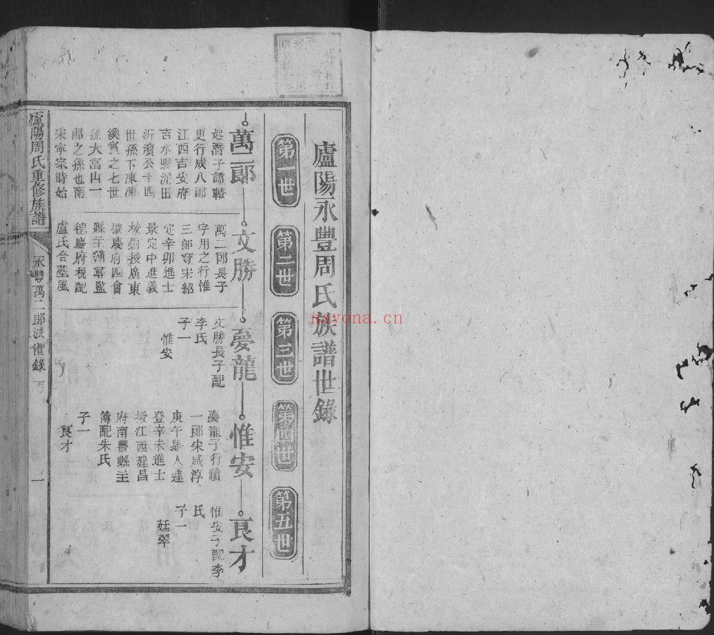 庐阳周氏重修族谱（犹他州藏湖南省图书馆藏本）共12册