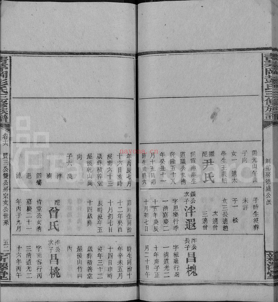 青茅冈彭氏三修族谱(犹他州藏湖南省图书馆藏本)共51册