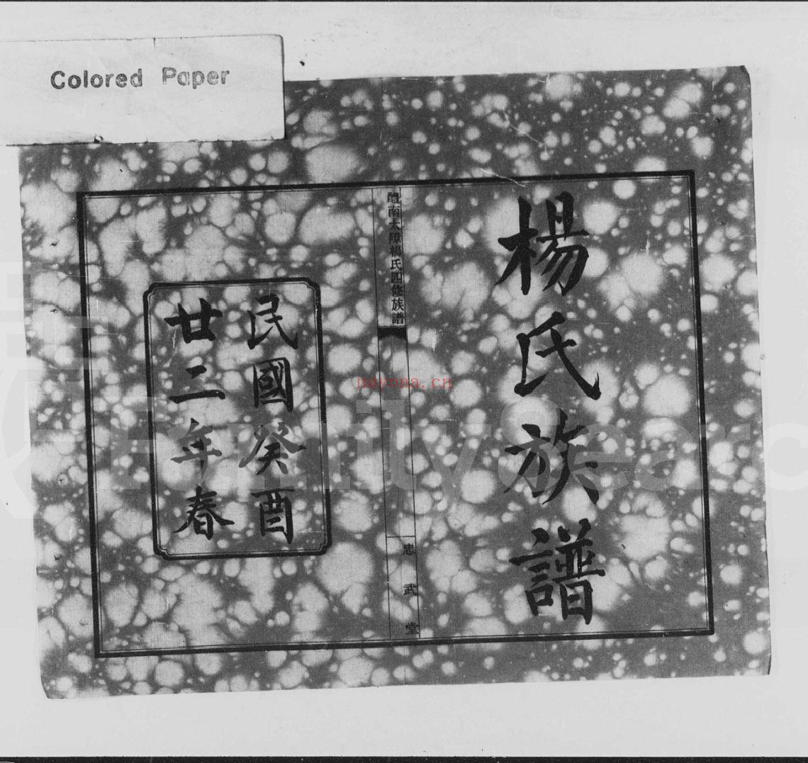 太障杨氏族谱（犹他州藏湖南省图书馆藏本）共4册