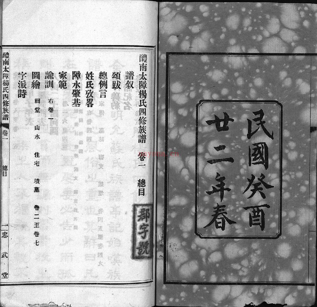 醴南太障杨氏四修族谱(犹他州藏湖南省图书馆藏本)共46册