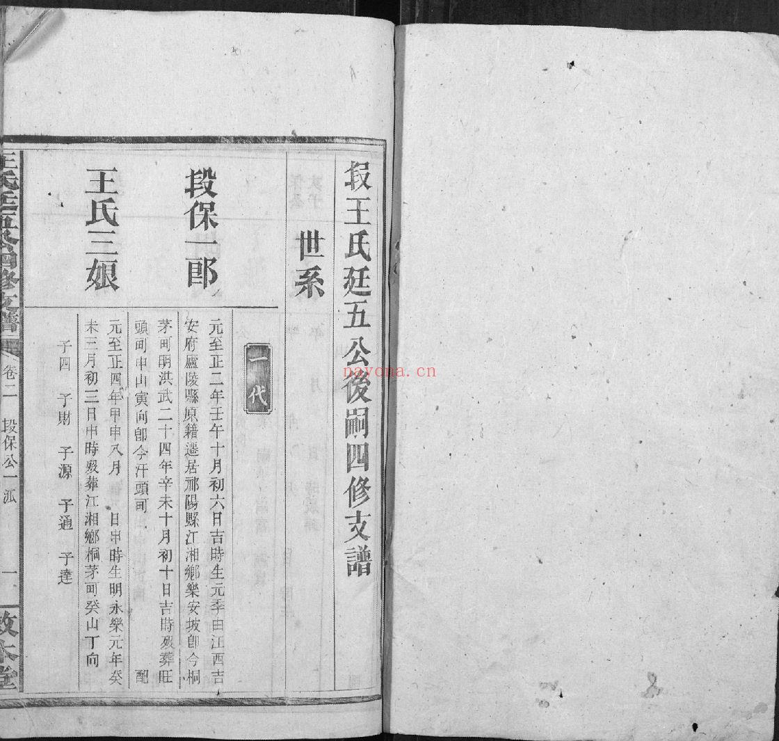 王氏宗谱族谱(犹他州藏湖南省)-第03部分共339册