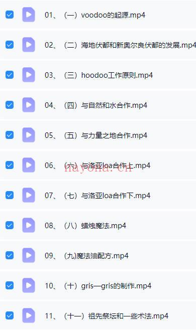 橘子老师法术课《Hoodoo胡毒民俗巫术全阶课》视频课11集