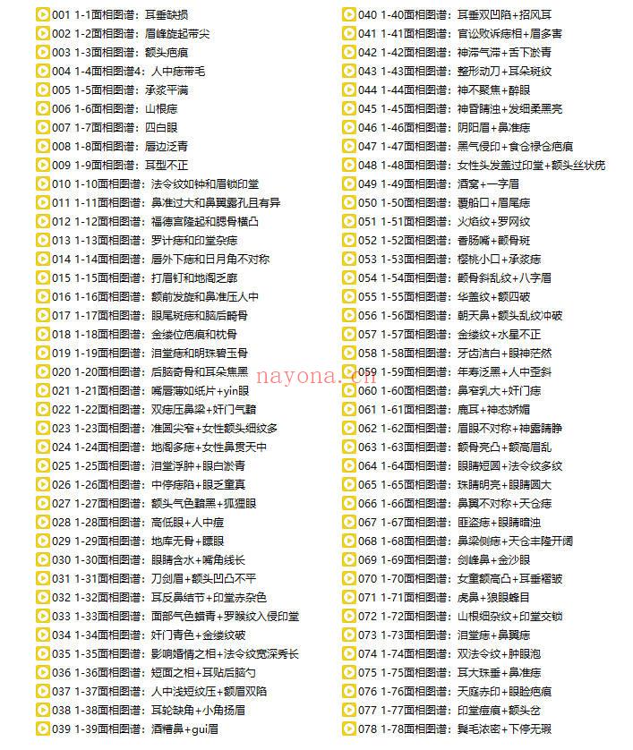 知相知命《手相图谱222例+面相图谱304例》共260集两套视频课
