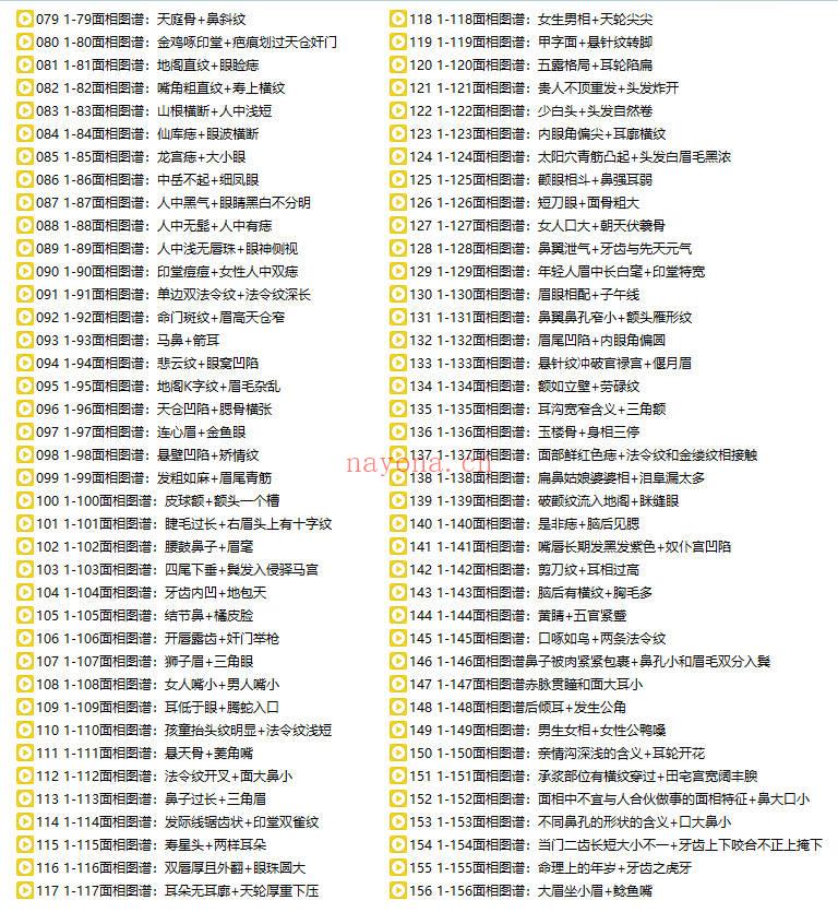 知相知命《手相图谱222例+面相图谱304例》共260集两套视频课