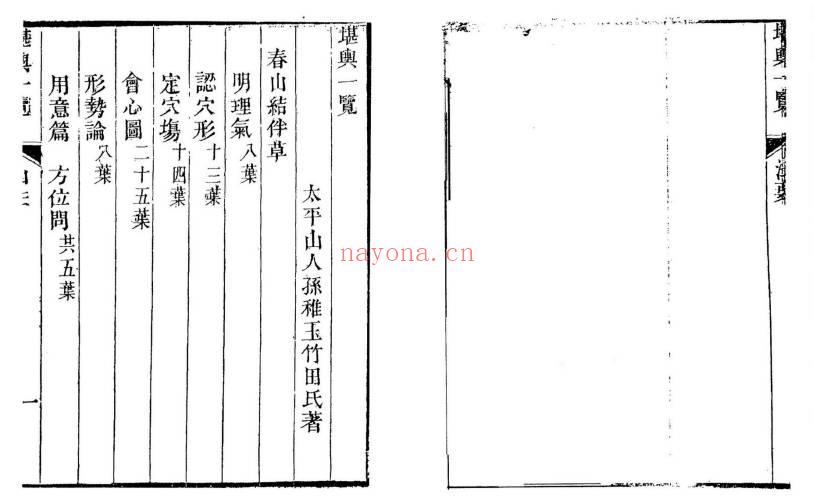 孙竹田 太平山人《堪舆一览》全四卷 古本193双页.PDF电子版