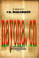 阿坝藏族自治州小金、理县社会调查材料_