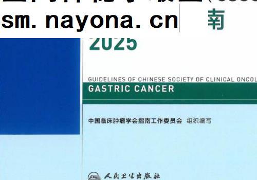 2025CSCO胃癌诊疗指南电子书pdf