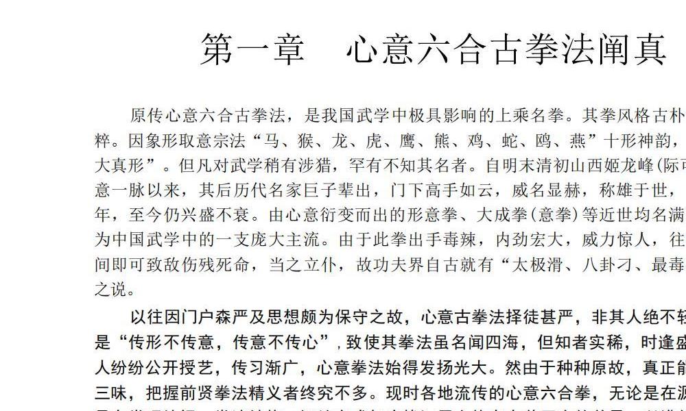 心意六合古拳法初、高级研修班合集85页独家优化电子版 高端法本