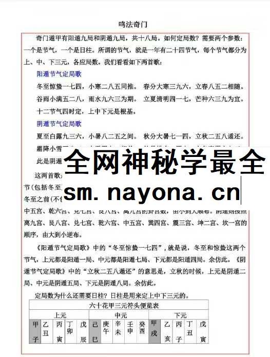 易海游龙《奇门鸣法》122页